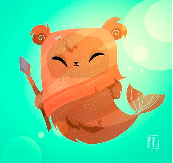Taylor Maw's Ewok mermaid . Posted with permission.
