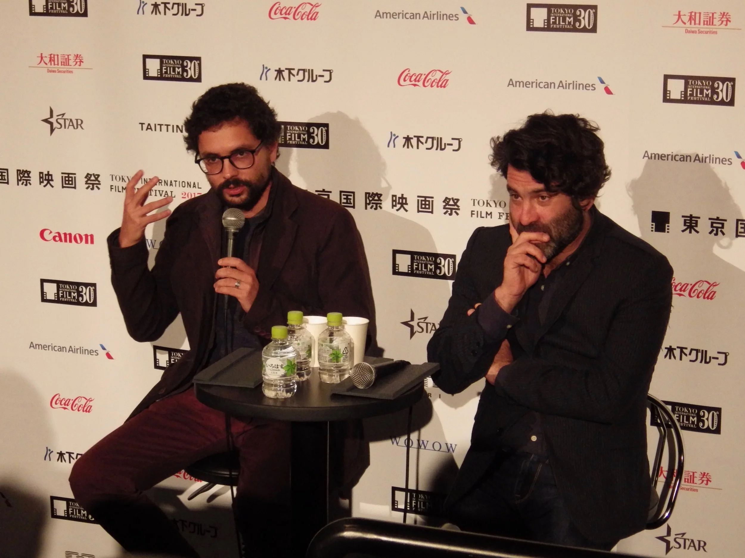 Director Govinda Van Maele and producer Gilles Chaniel at the Gutland press conference.