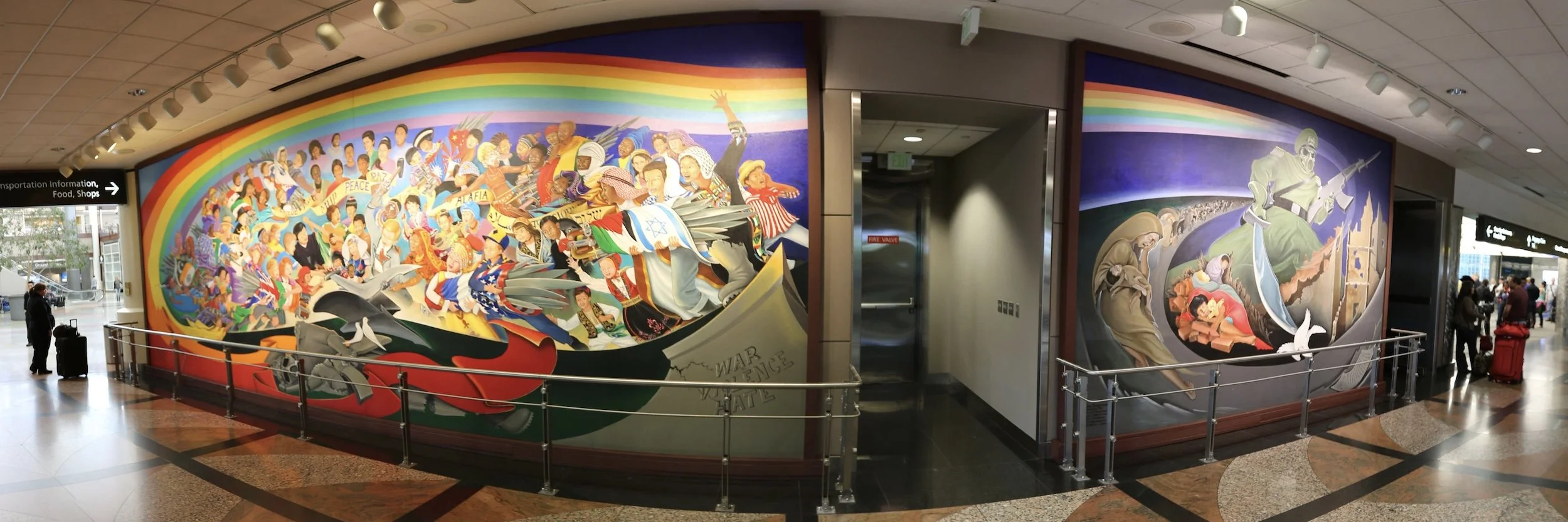 children world dream peace mural denver international airport