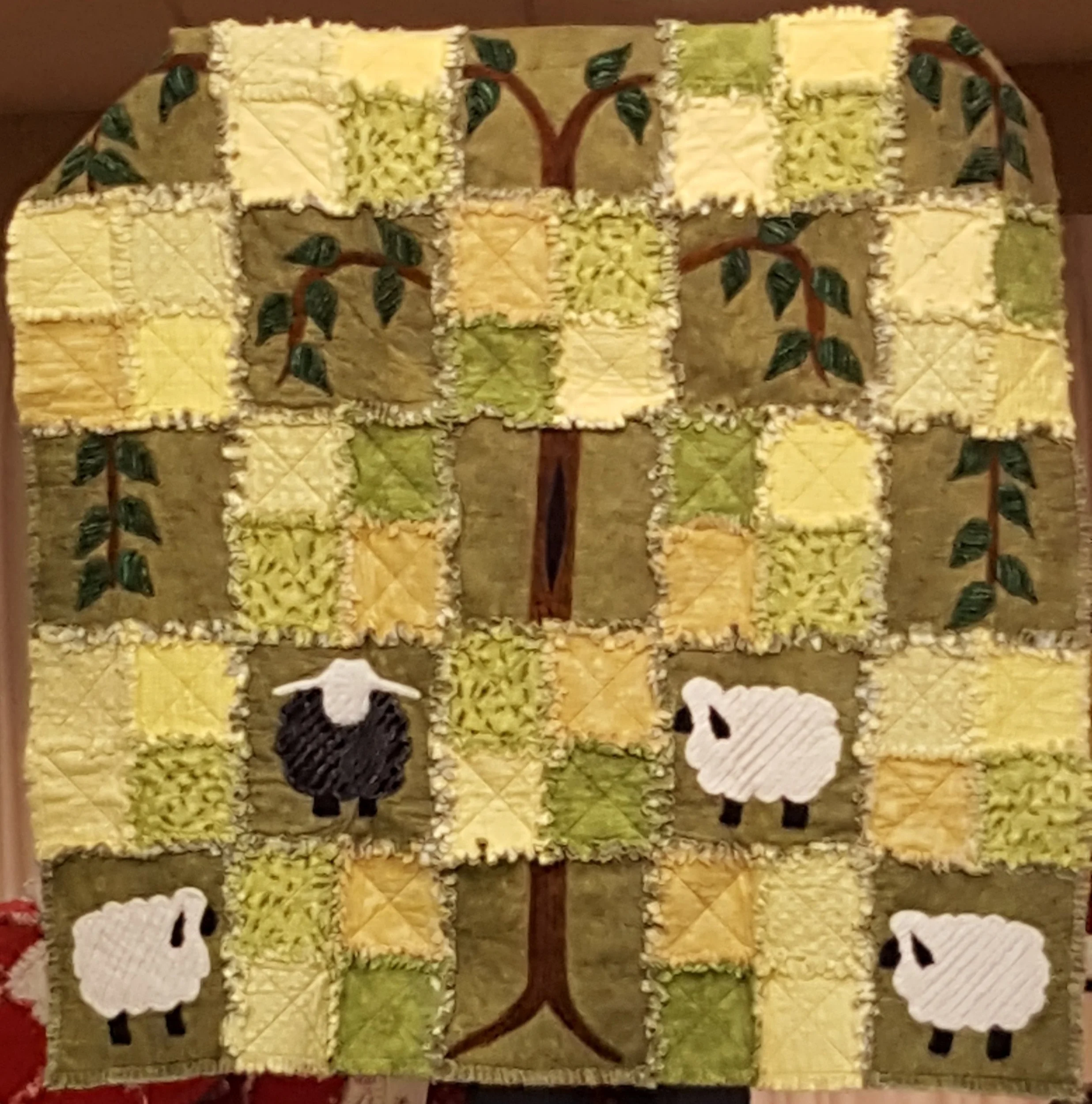 speaker sheep under tree rag quilt.jpg