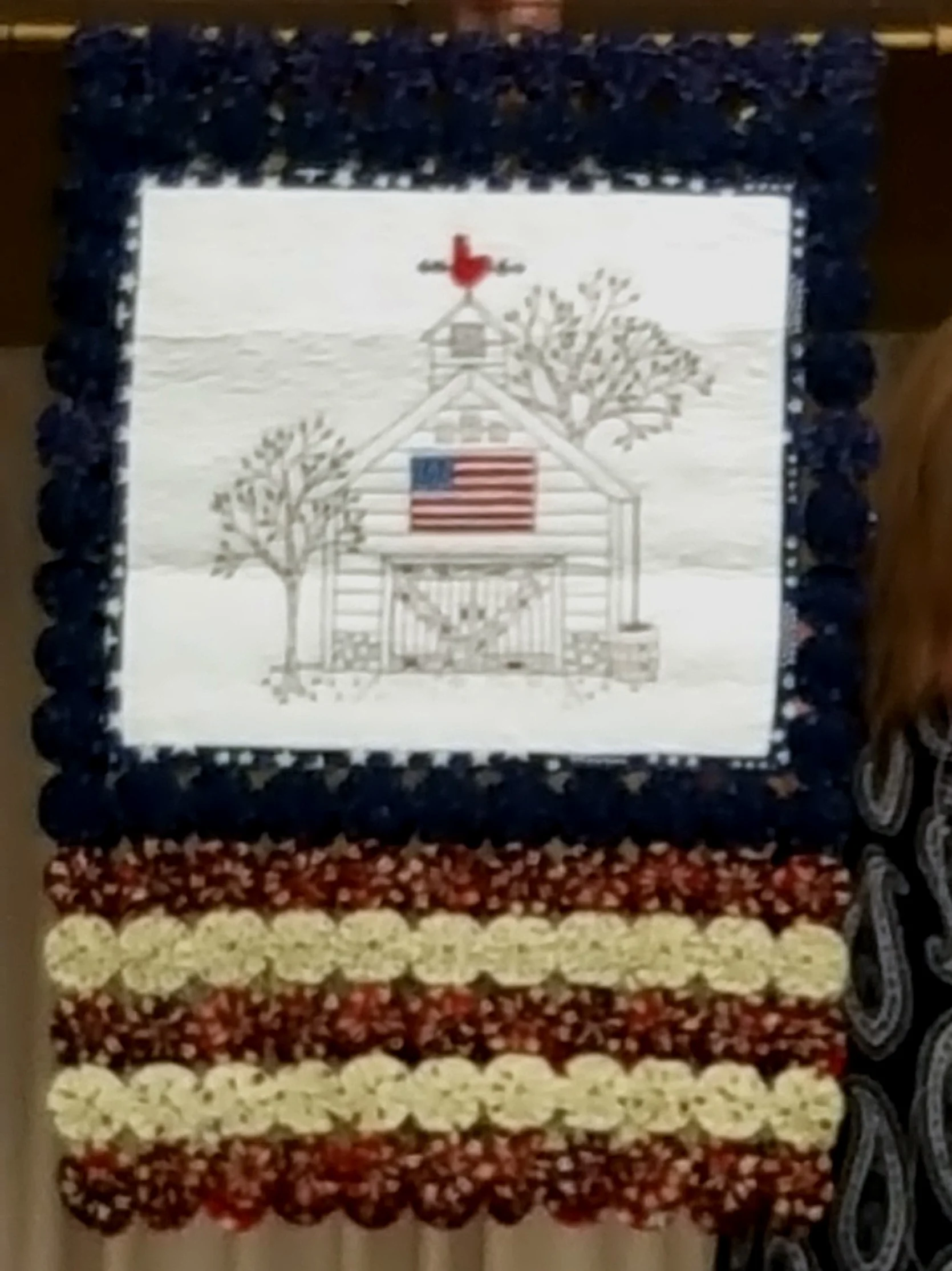 speaker small quilt with yo-yos.jpg