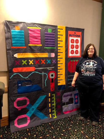 Christine and her humungous sewing items