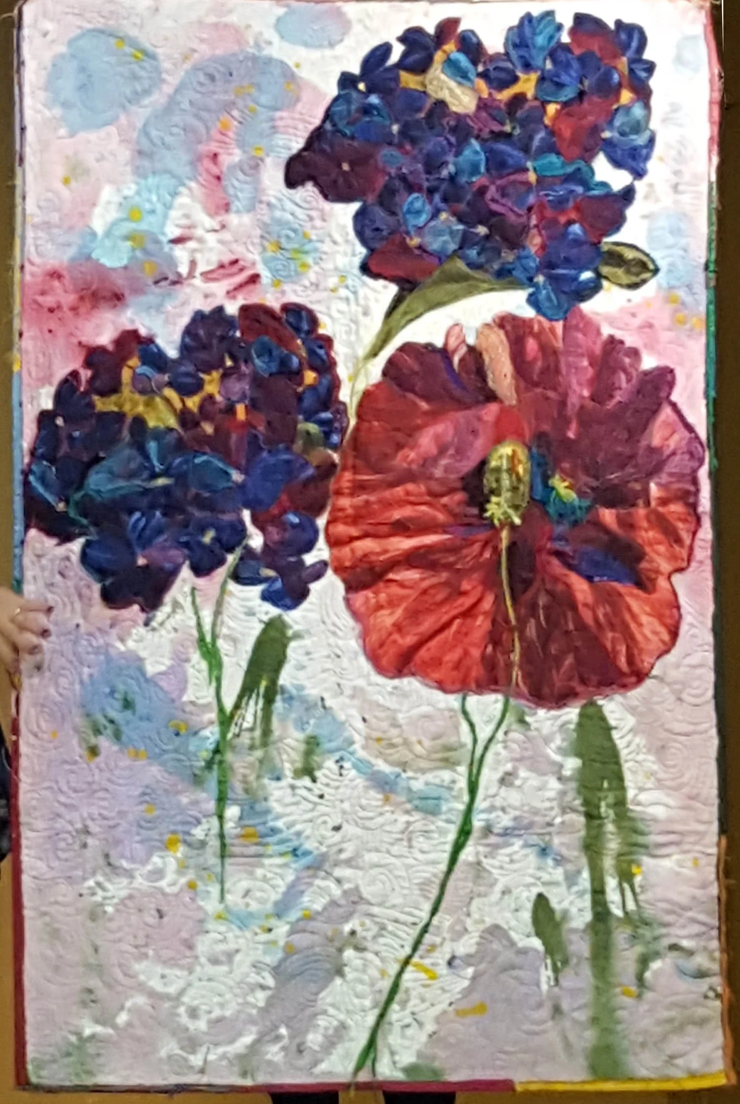 Thread-punked flowers on painted canvas back.jpg
