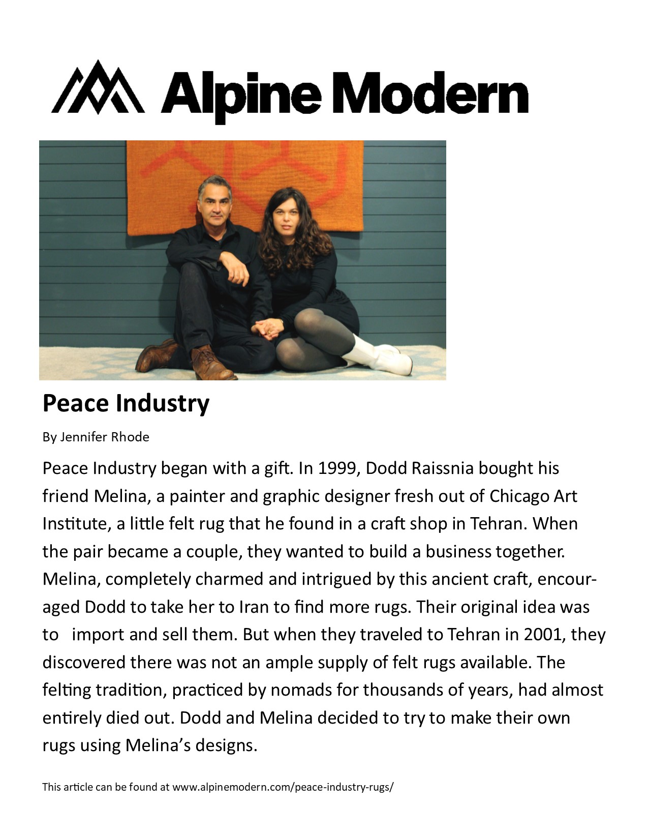 alpine modern: peace industry