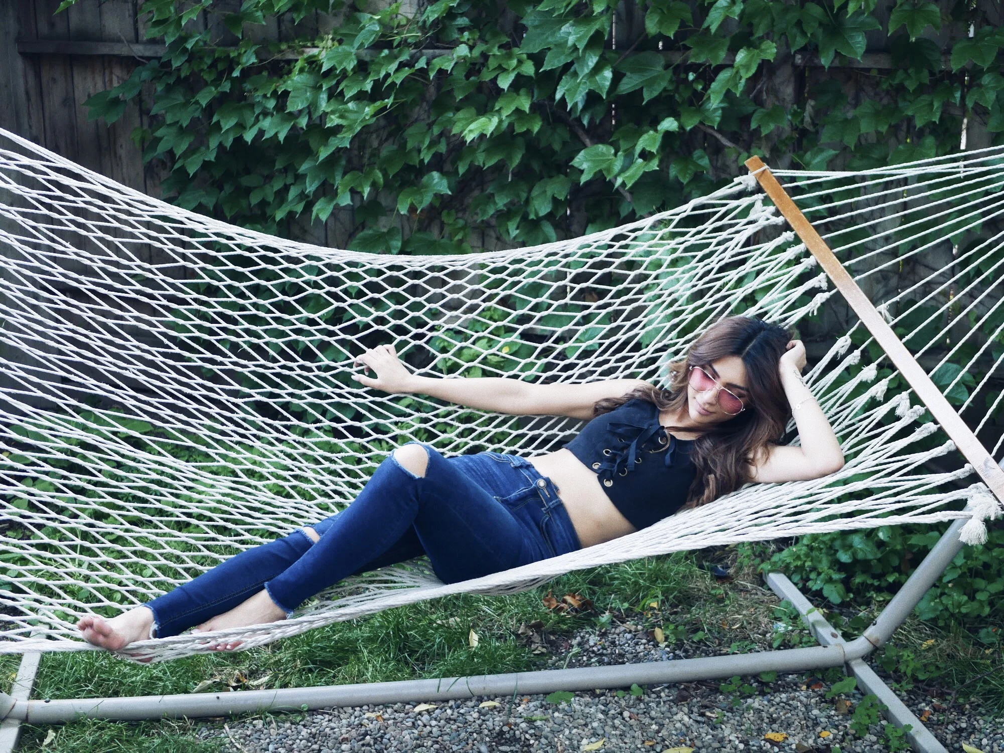 Hammock naps in the Fika cafe patio in Kensington ~