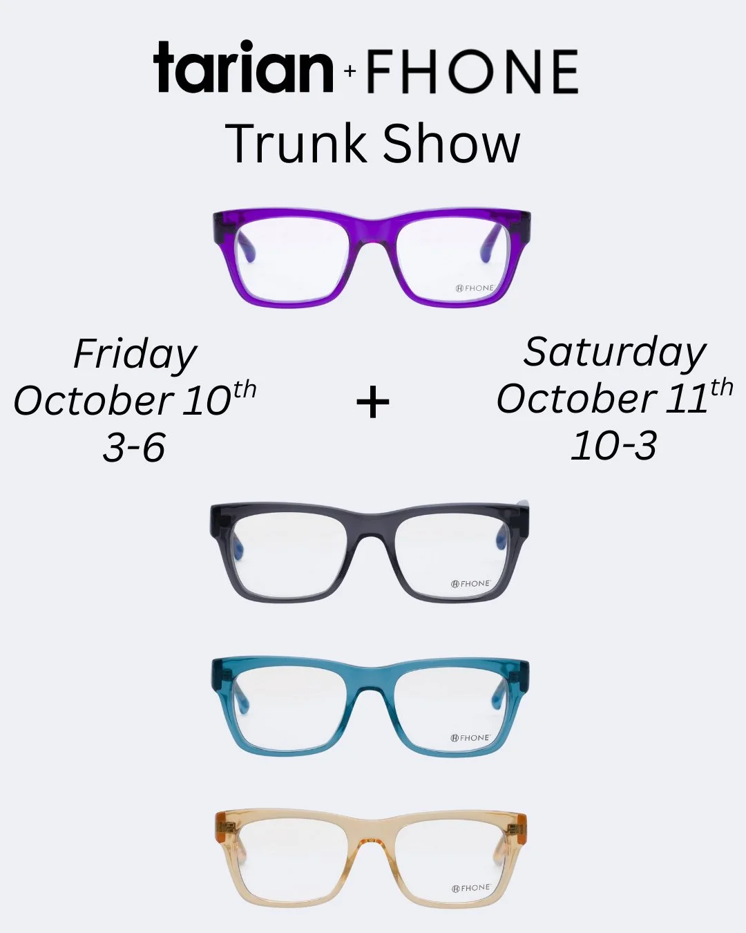 The Tarian // FHONE show begins tomorrow! See you there 🤩⁠
-⁠
*Friday show is 3-6pm* Not able to attend this show? We will be hosting trunk shows all season long! Trunk shows are open house style; no appointment necessary. Click the link in our bio 