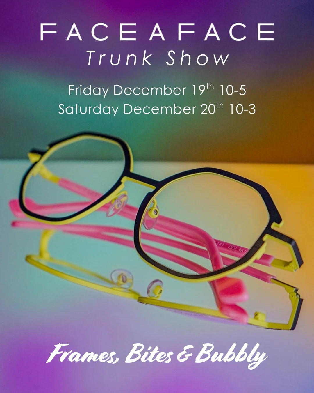 We're already dreaming about the new Face a Face releases 💭👓️✨️⁠
View the entire collection this Friday and Saturday!⁠
-⁠
Trunk shows are open house style; no appointment necessary. Click the link in our bio to add the show to your calendar! A port