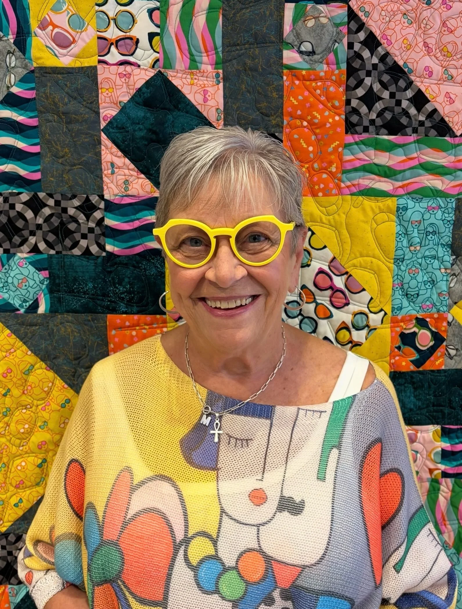 Hard not to smile seeing Marilee in her new yellow frames 🌼🐝🍋⭐️🌻