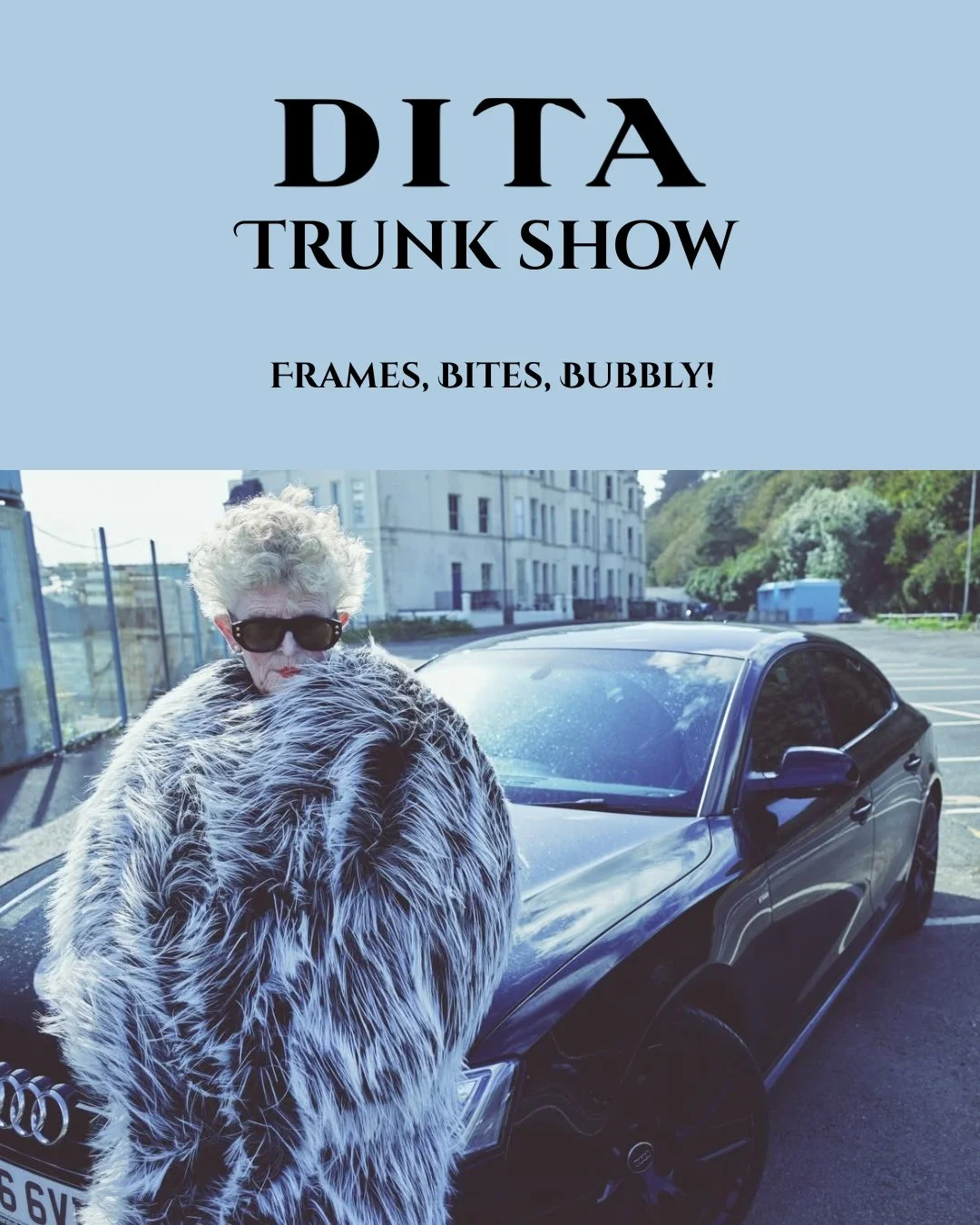 Dita is here! Join us today 10-3 and tomorrow 10-5 to try on the exclusive Dita Eyewear collection 🕶️🥂🪩⁠
⁠
Trunk shows are open house style; no appointment necessary. Not able to attend this show? We will be hosting trunk shows all season long! Cl
