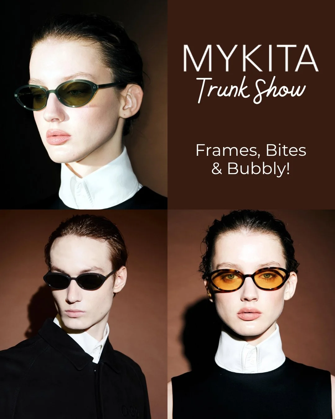 Tomorrow, the MYKITA show begins 👀 Stop in and we'll help you find the perfect pair! ⁠
⁠
Friday Oct 23 10-5⁠
Saturday Oct 24 10-3⁠
⁠
Z102.9's The Morning Scramble takes over Discerning Eye! Claire and Eric will be hosting from the shop on Friday (12