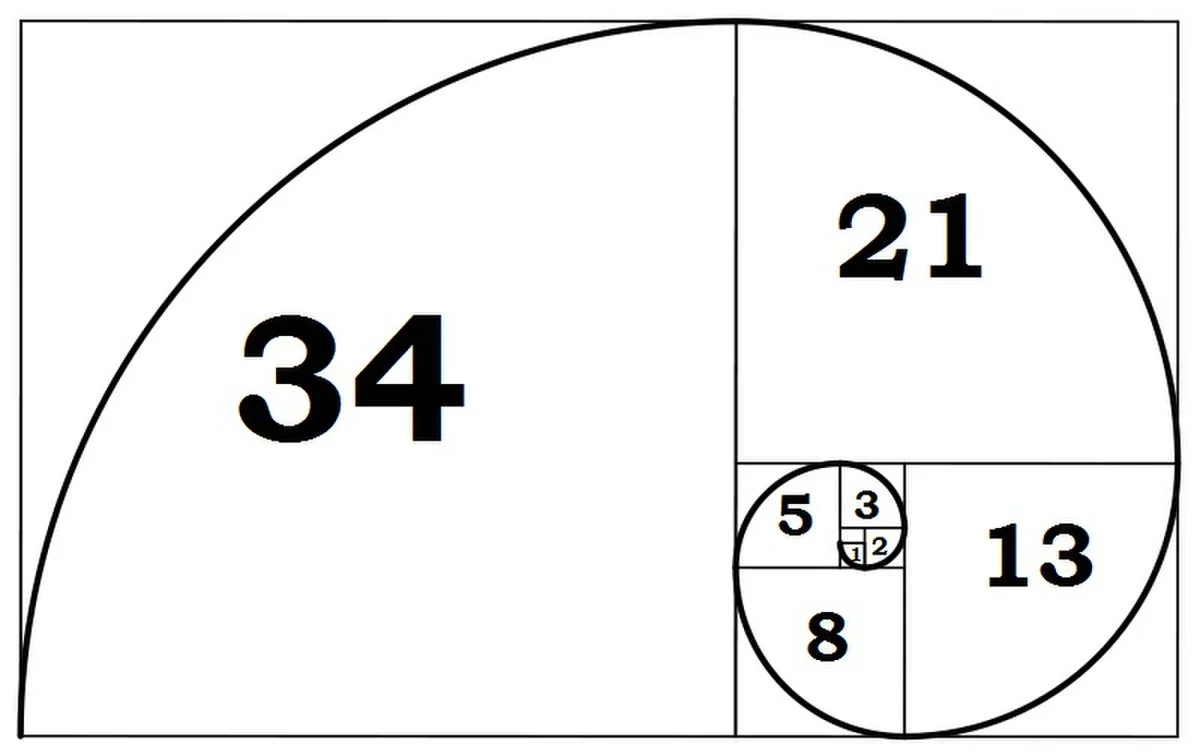 Fibonacci Spiral representing the Golden Ratio