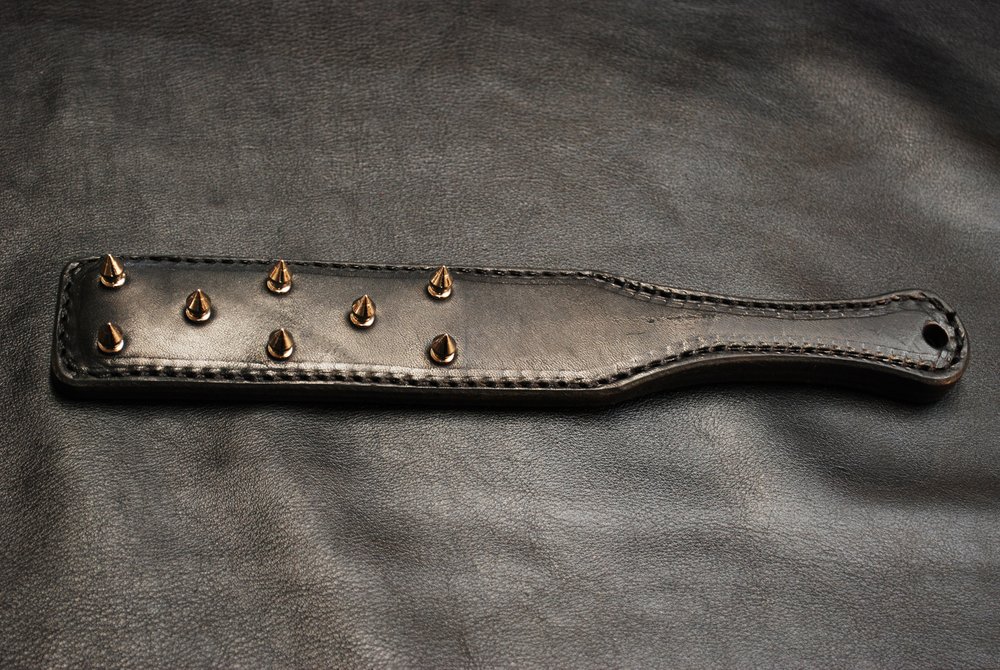 Metal Spiked Paddle — HOLO Leather