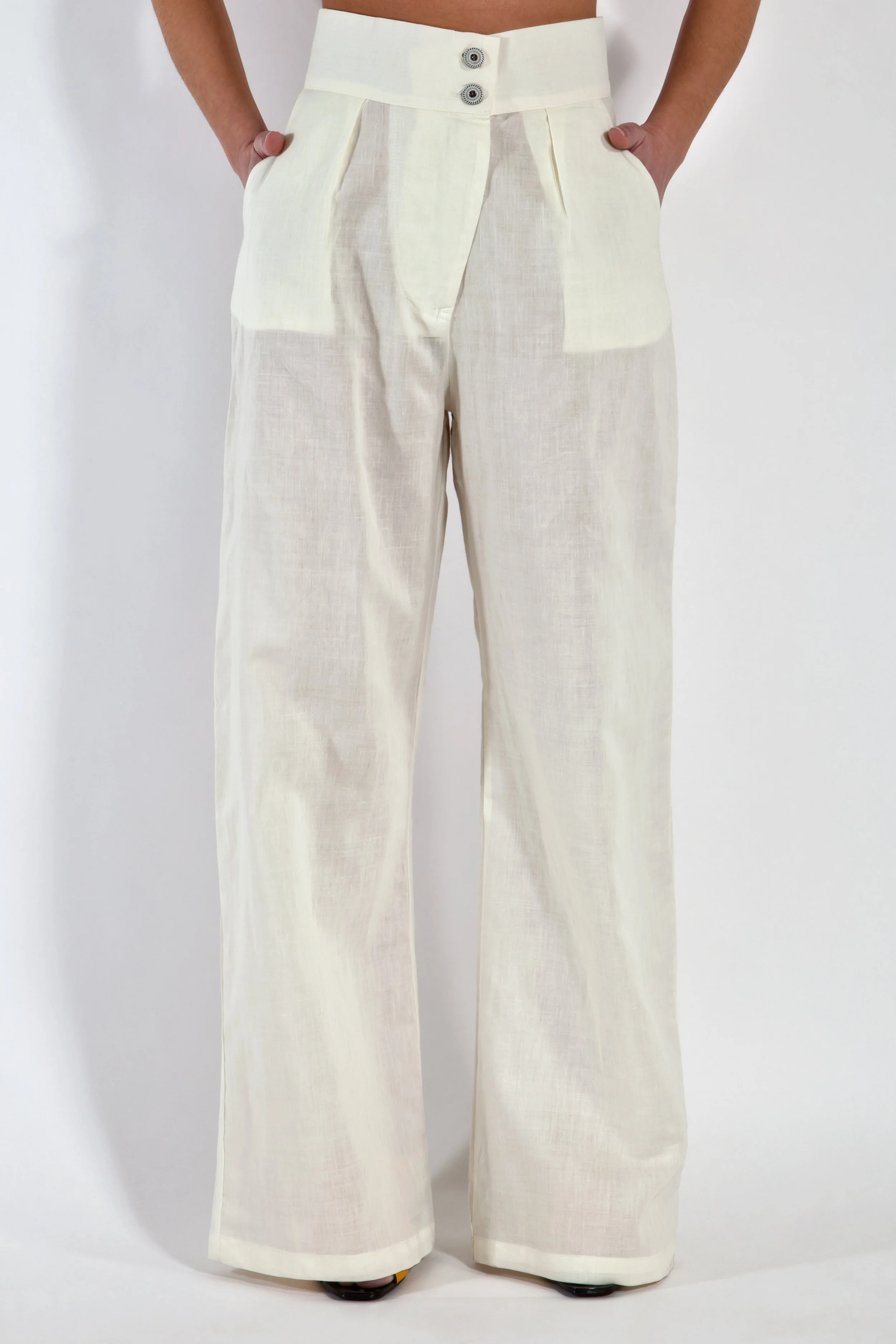 Linen trousers - White