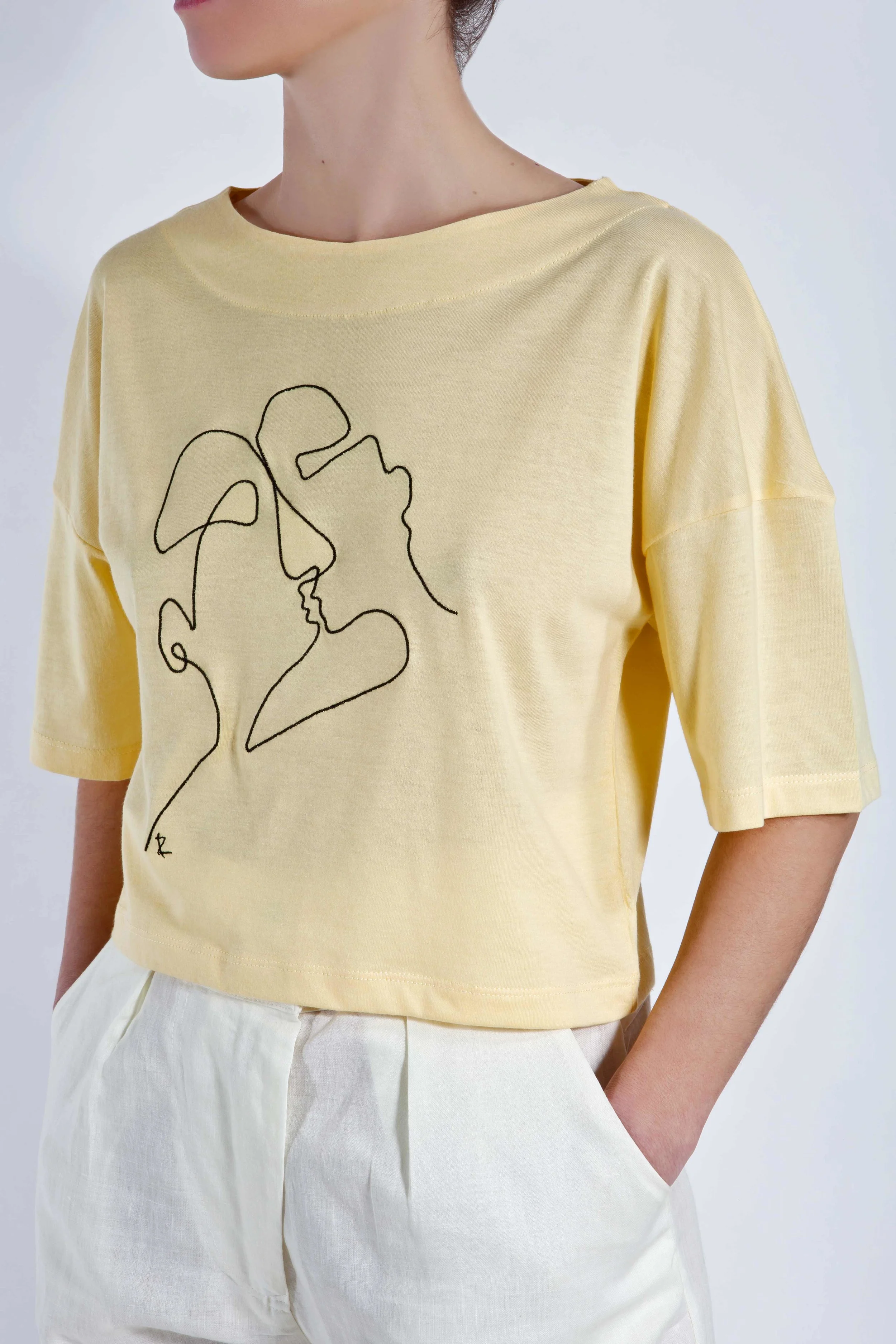 T-Shirt Phainō Cycladic - Yellow
