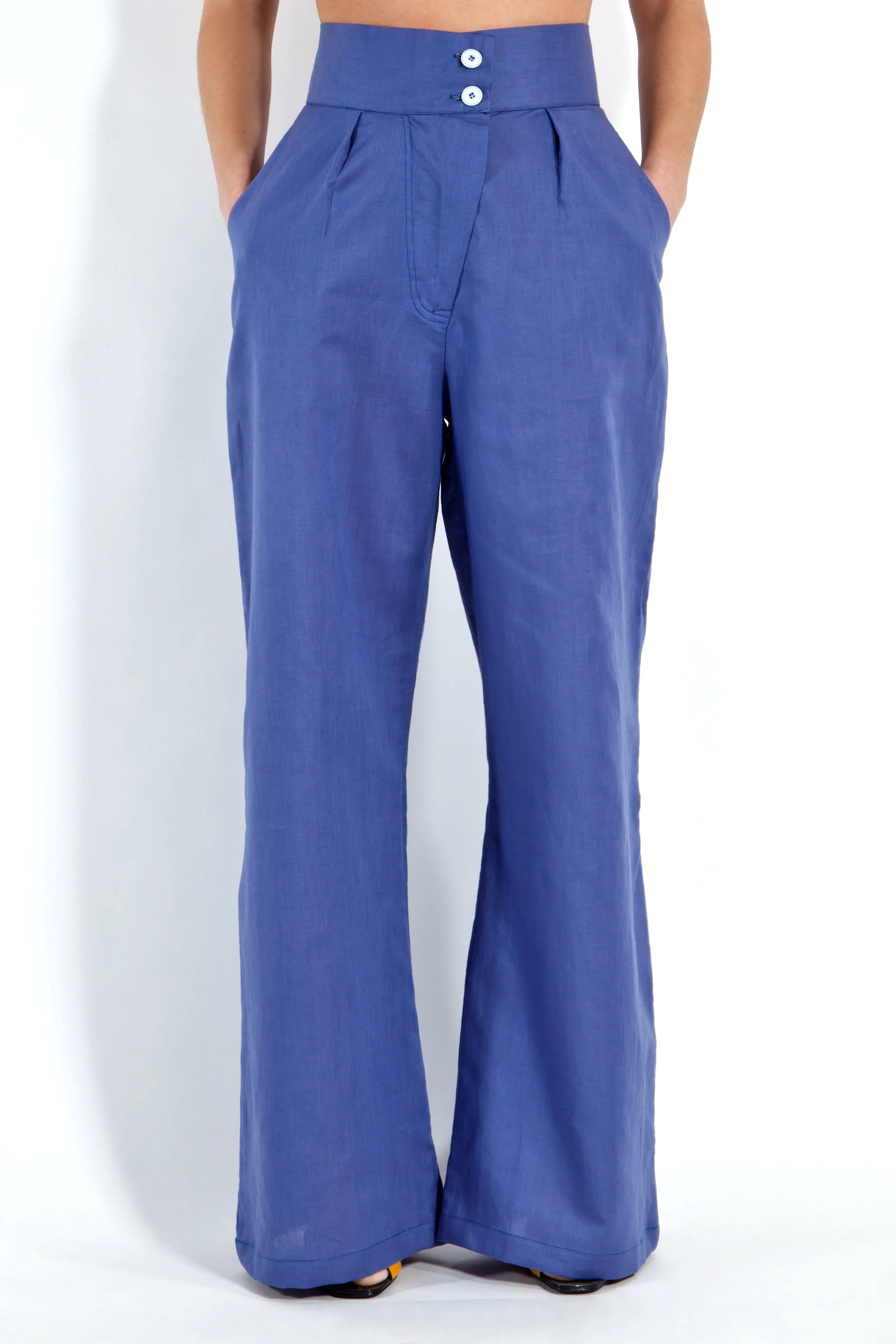 Linen trousers - Indigo