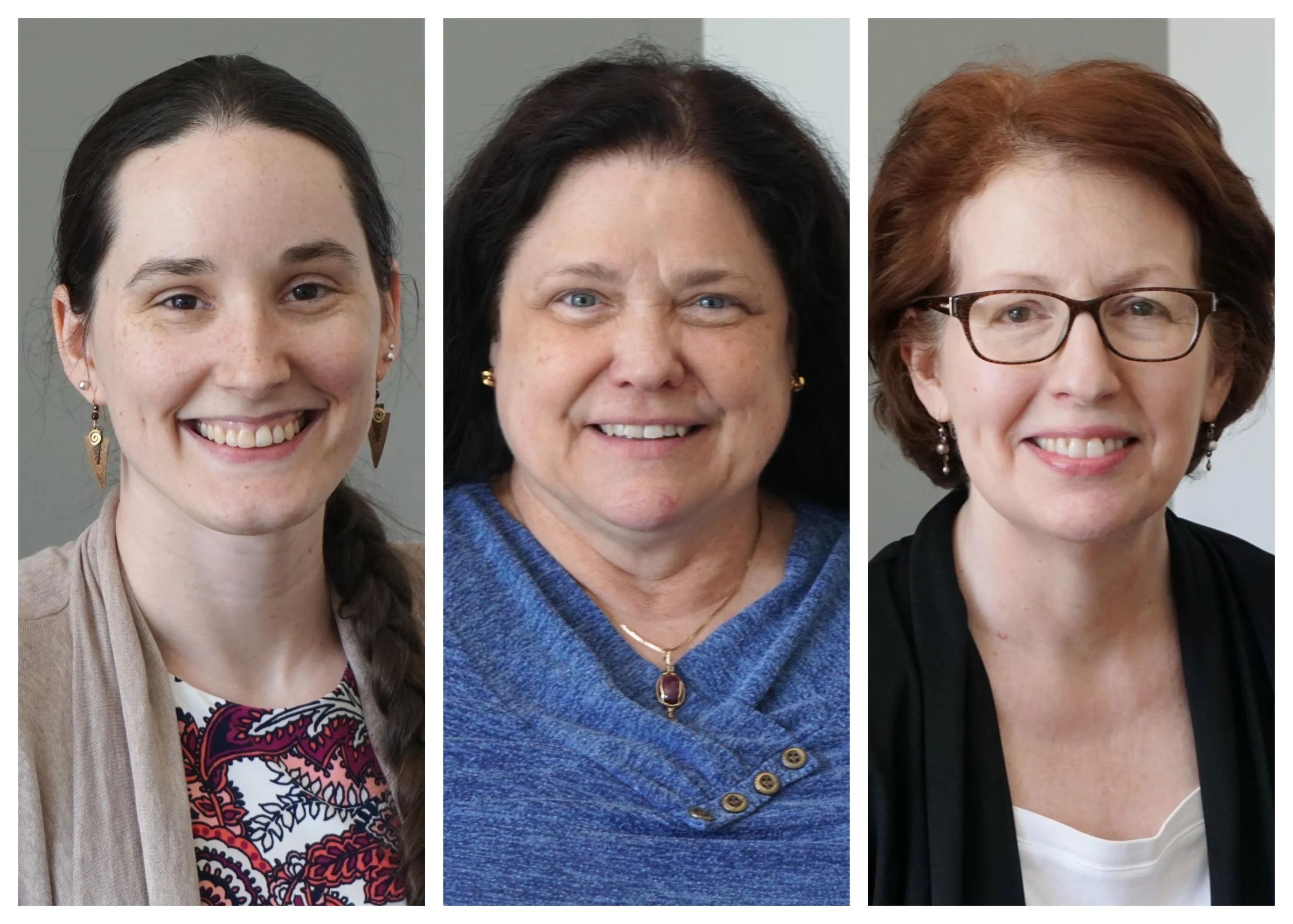 Left to right: Me (Erin Blumer), Juliette Travous (Pastel Artist), and Julie Dunn-Morton (Curator at the Mercantile Library). Photo courtesy of St. Louis Public Radio.