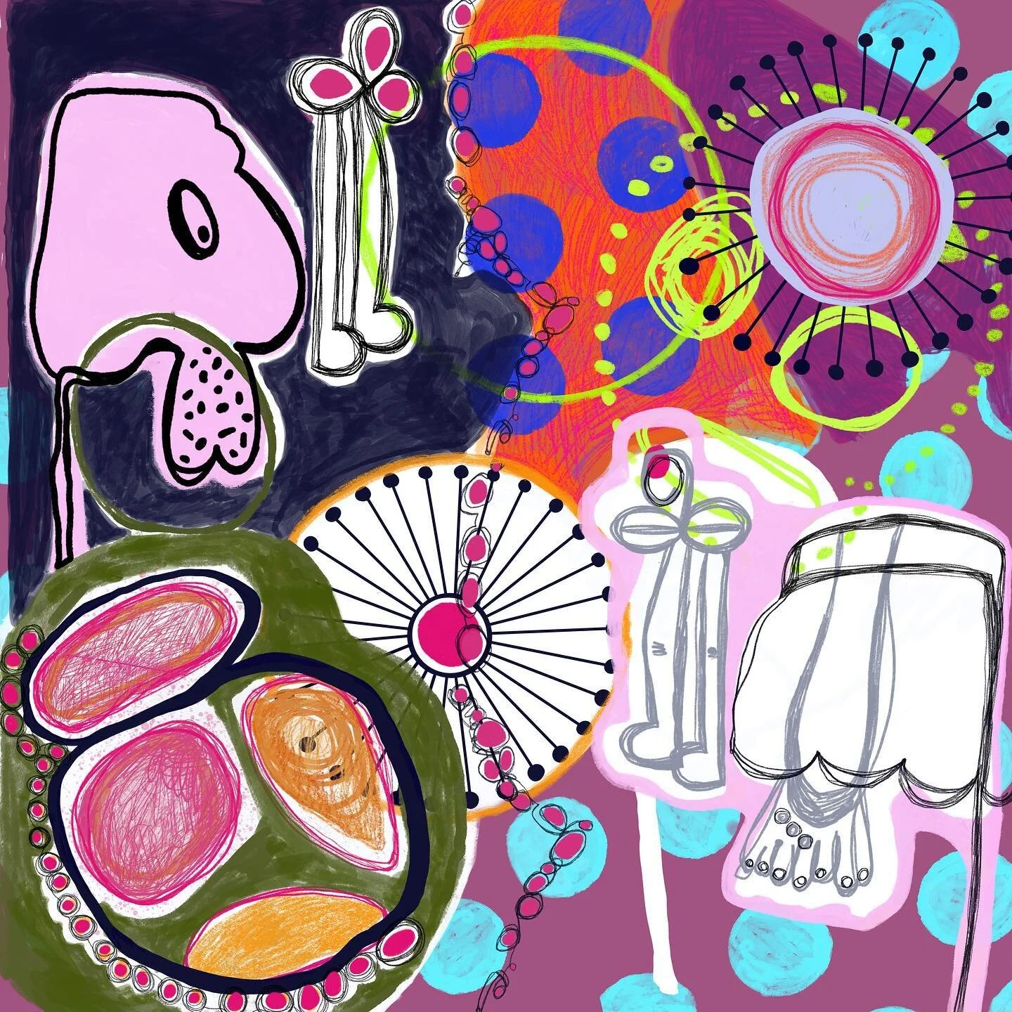Stills from mini abstract animation #procreate #animation #abstractart #surfacepattern #colourpop #abstractanimation #digitalart #artistsoninstagram #artforsale