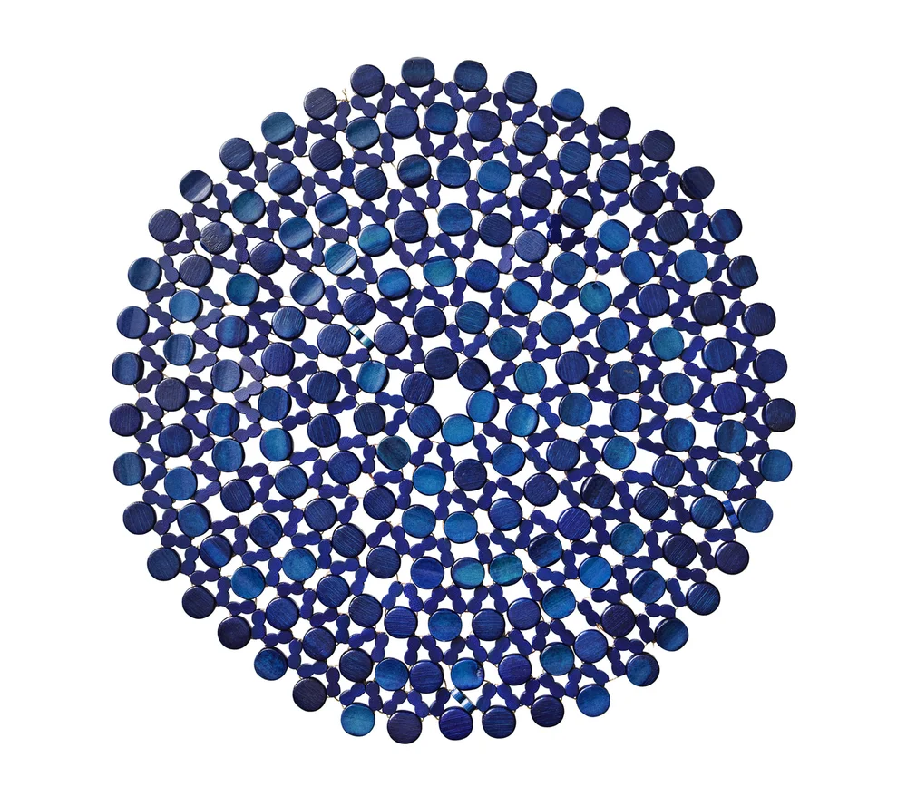 Kim Seybert Bamboo Placemat, Navy