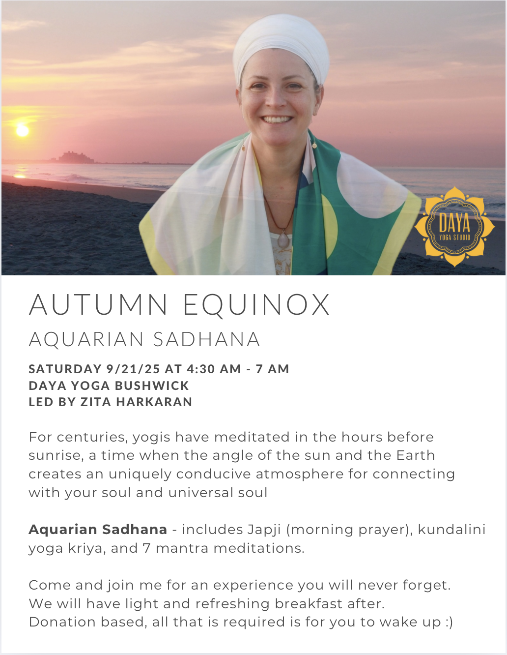 Autumn Equinox: Sunrise Meditation