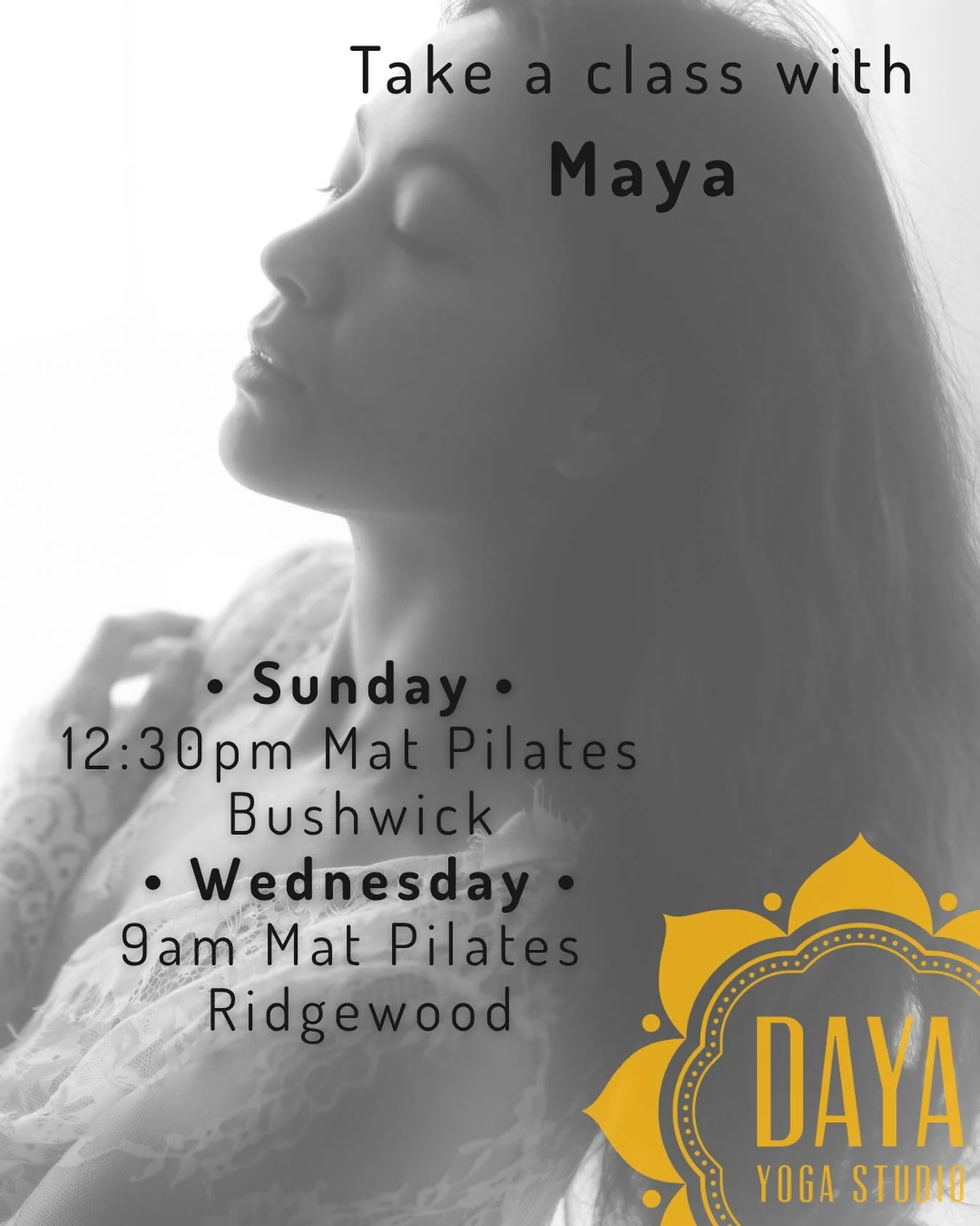 Take a class with Maya! 💥🌿🌹 One of our newer teachers bringing fresh energy to our growing Mat Pilates program! Join her for a strengthening, mindful flow that supports balance, posture, and connection to your core. #dayayogastudio #brooklynpilate