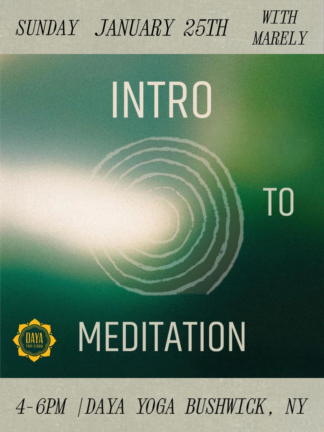 INTRO TO MEDITATION with Marely (ONLINE) 