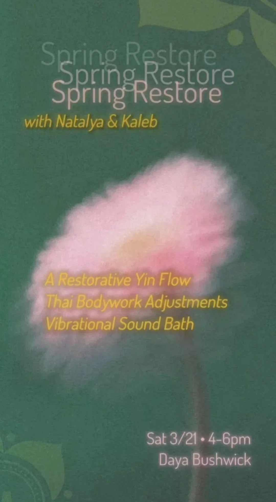 Spring Restore: Yin Yoga, Thai Bodywork, &amp; Vibrational Soundbath