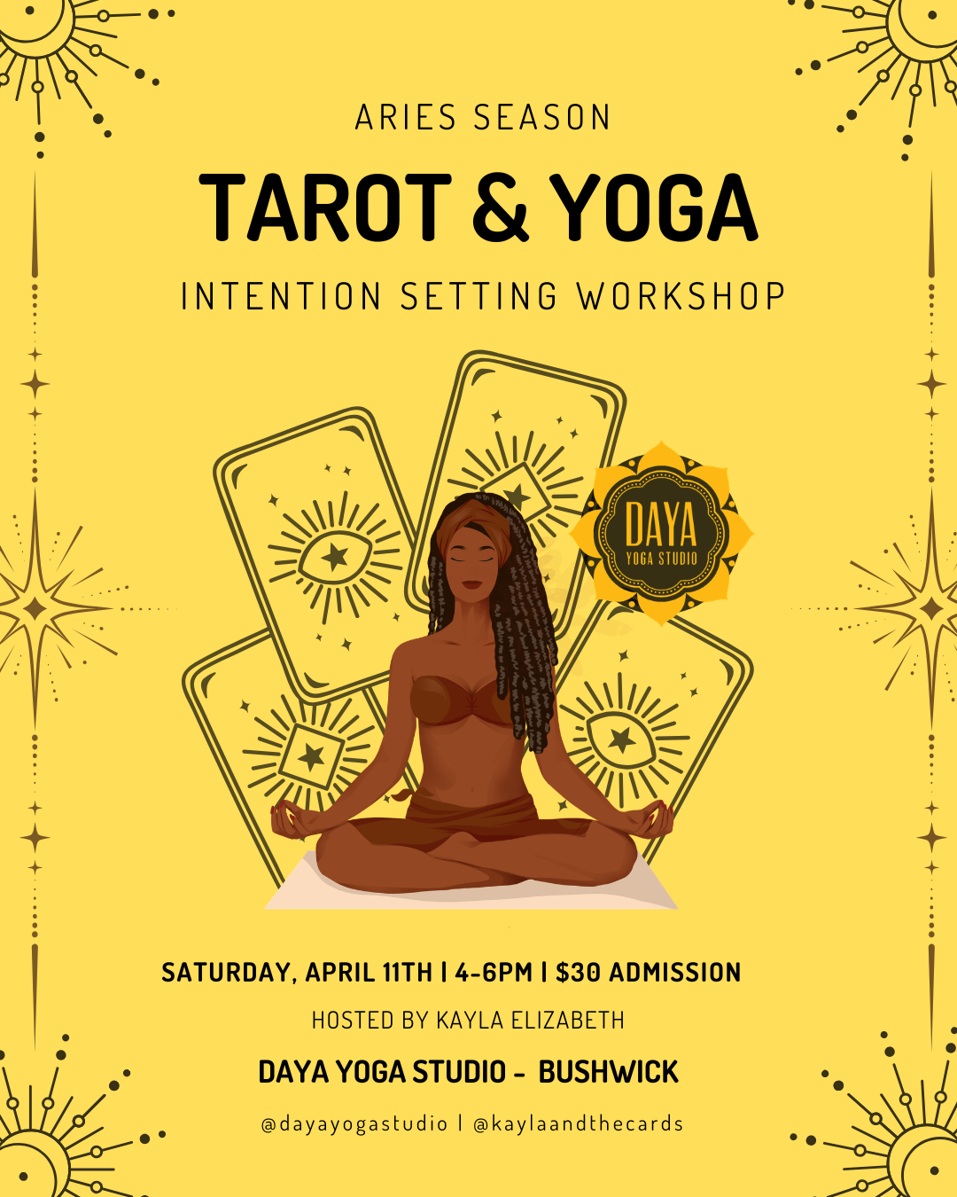 Tarot &amp; Yoga: Aries Season Intention Setting Workshop with Kayla Elizabeth&nbsp;