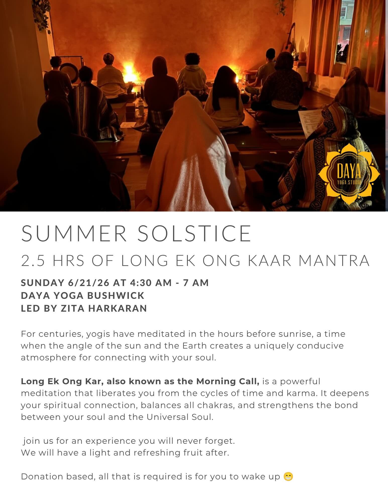 Sunrise Meditation: Summer Solstice Sadhana