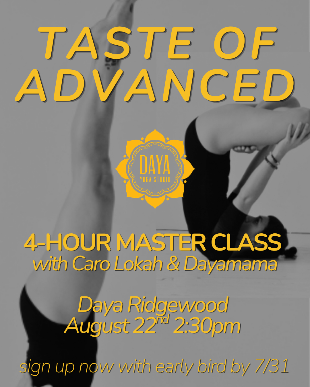 "Taste of Advanced" 4-Hour Masterclass
