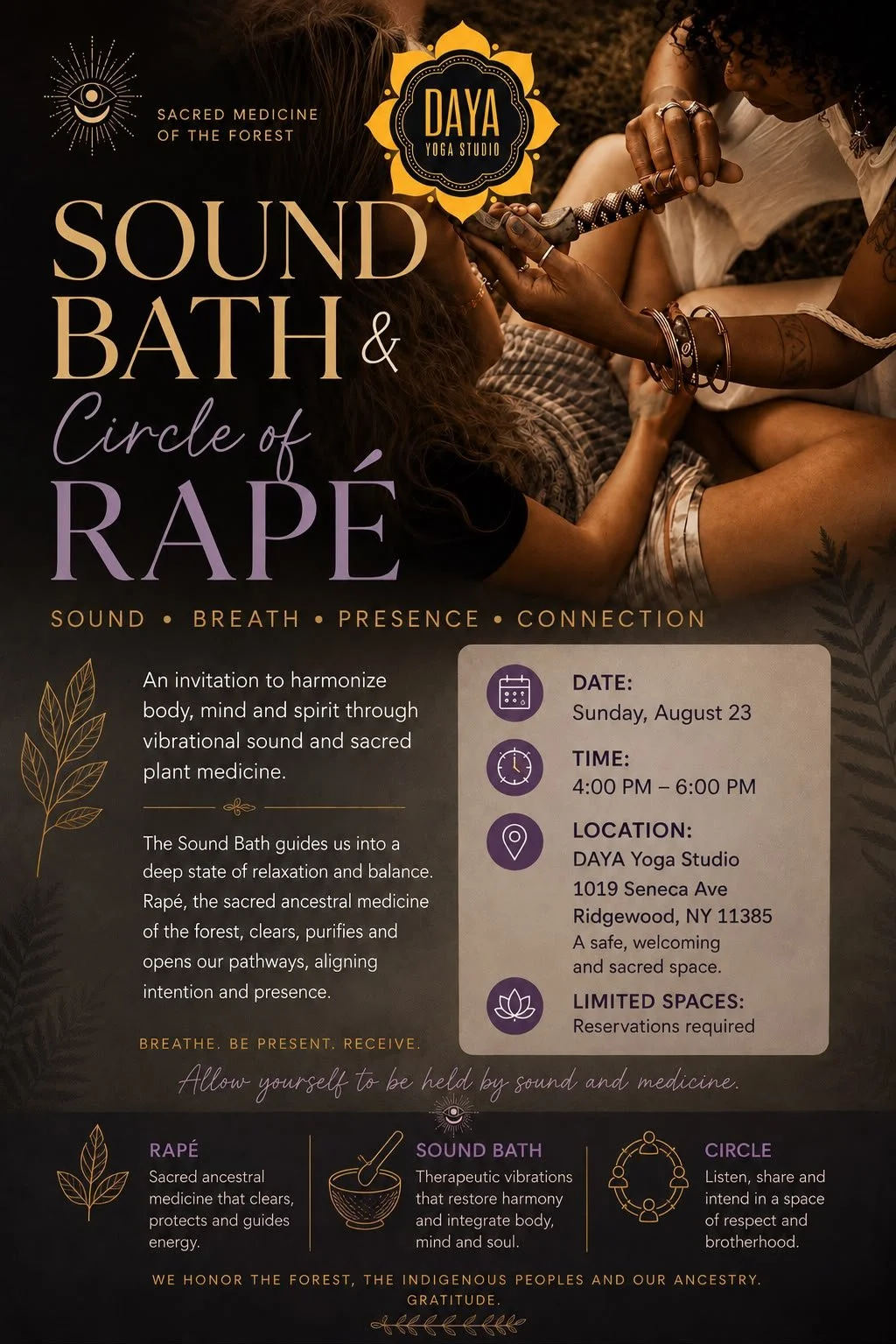 Sound Bath &amp; Rapé — A Journey of Presence, Silence and Connection with Denisia Days