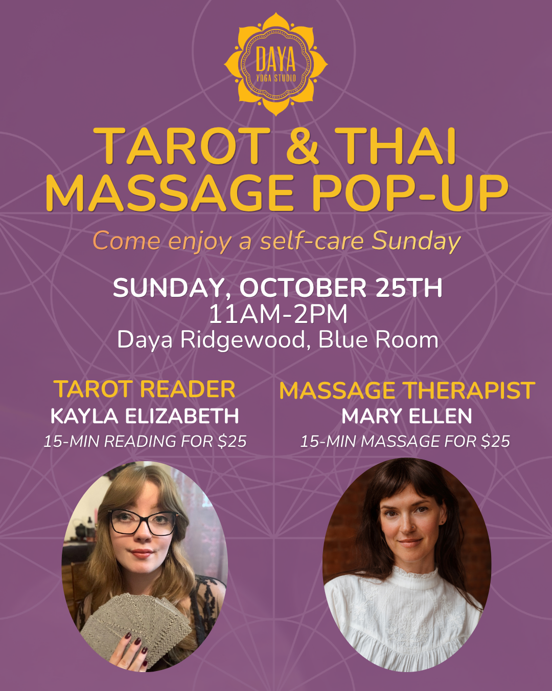 Tarot and Thai Massage Pop-Up