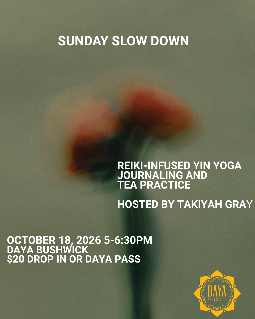Sunday Slow Down: Reiki-Infused Yin Yoga & Tea Meditation