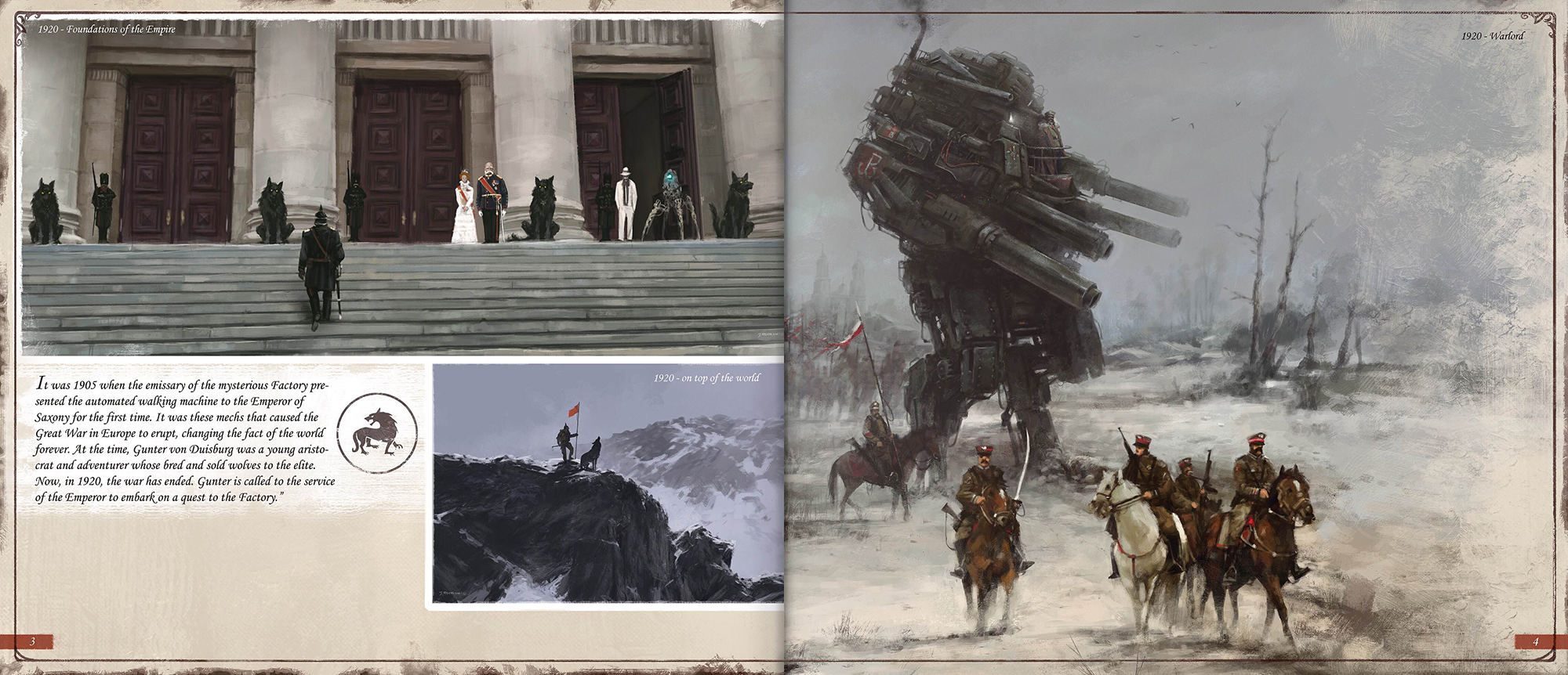 Sample pages from the Art Book. Courtesy of stonemaiergames.com.