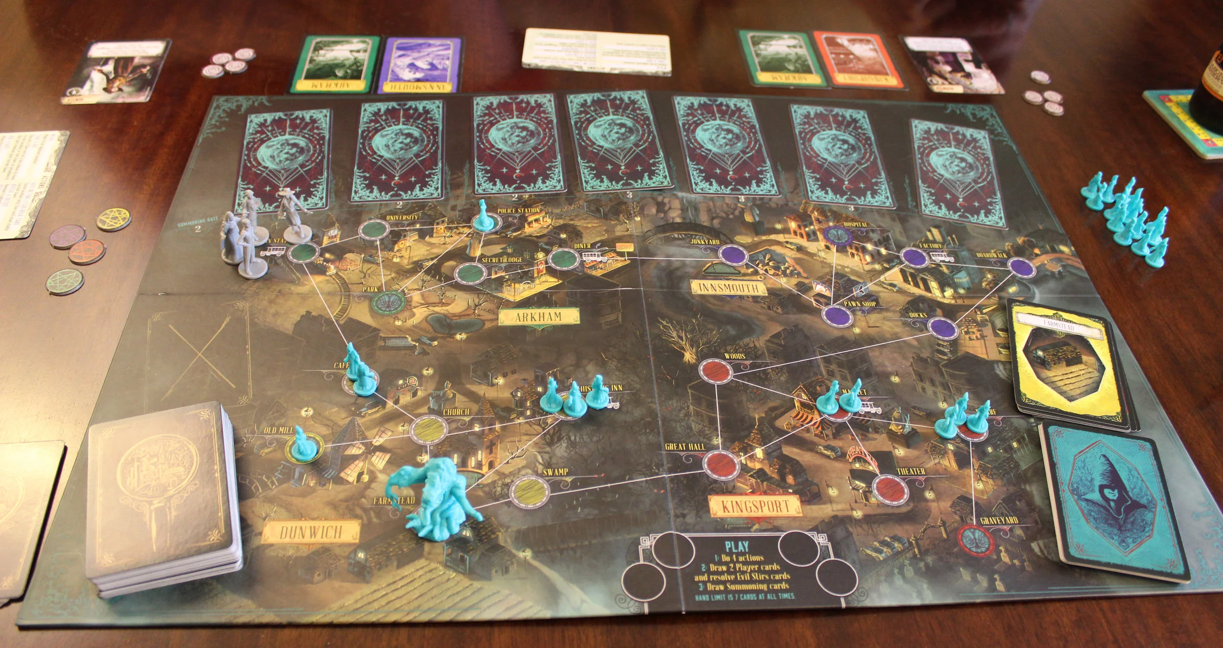 Game setup for four players.