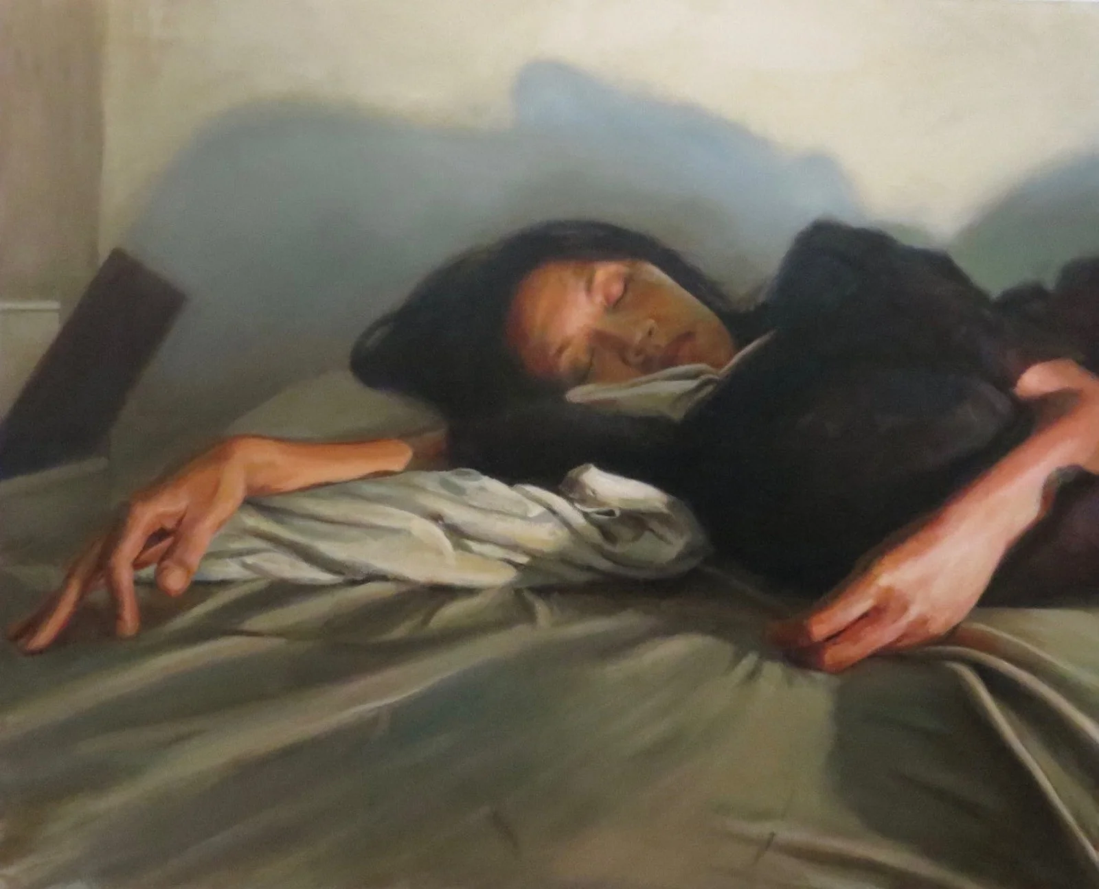 Impossibility to sleep under pressure, oil on canvas, 2015, 58’’x72’’.jpg