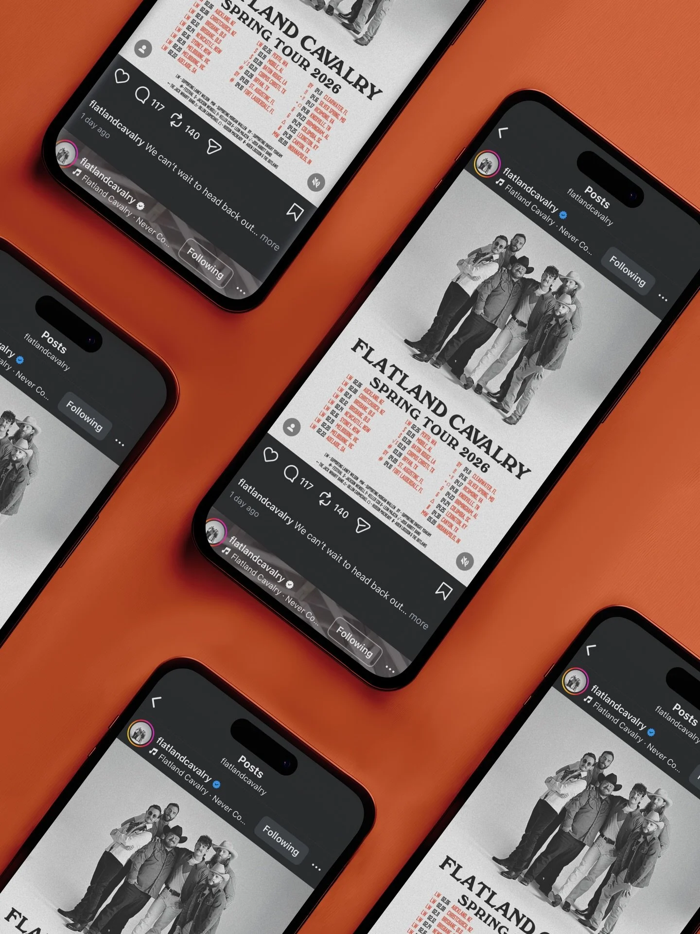 @flatlandcavalry is kicking off an international &lsquo;Spring Tour 2026&rsquo; to promote upcoming dates, plus supporting shows with @dwightyoakam, @laineywilson and @morganwallen 🤠

Grateful for the opportunity to collaborate with @nandomedia on t