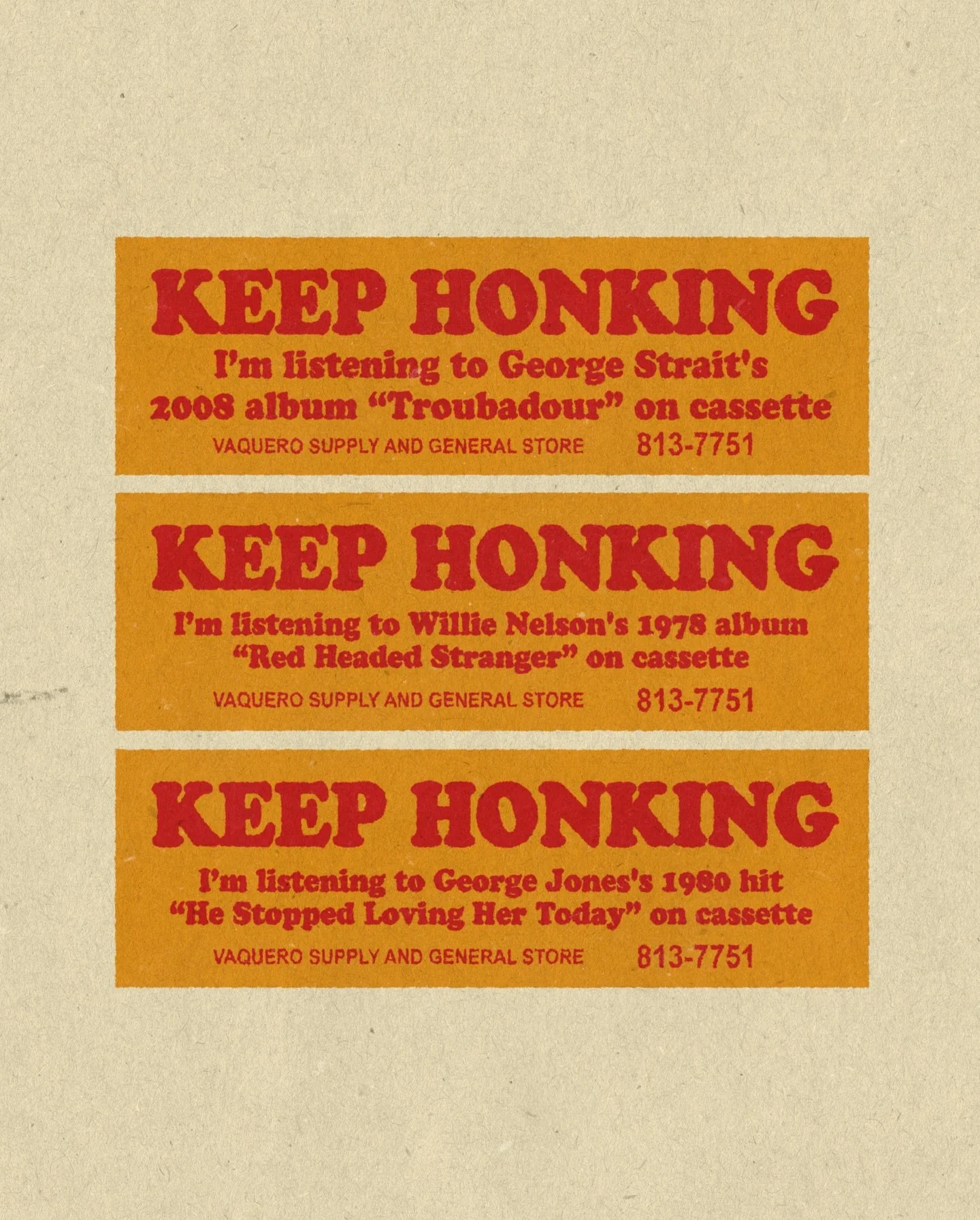 Cruisin to the classics 🙂&zwj;&harr;️🙂&zwj;&harr;️🙂&zwj;&harr;️

No lie, the first one stays in the tape deck.

#hulsdesign #texas

{EDIT} Red Headed Stranger was released in 1975*