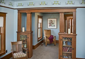 Dakota Suite craftsman style colonnade room divider.