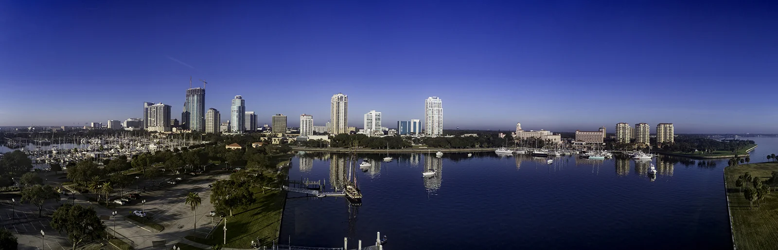 Down Town St. Petersburg Drone Aerial Panoramic