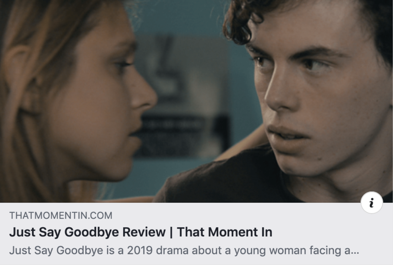 New Just Say Goodbye Review from “That Moment In”