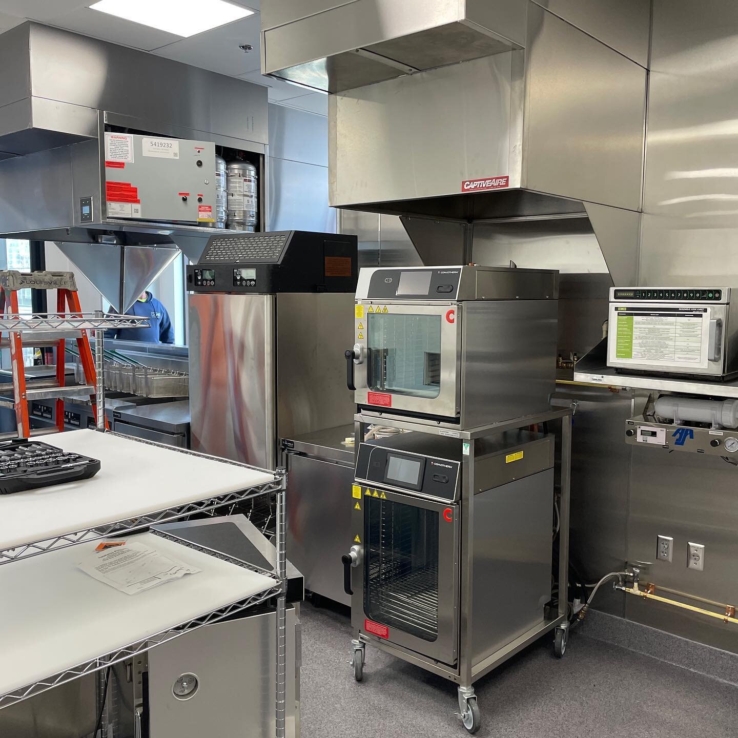 Taco John&rsquo;s test kitchen in their new office is nearing completion.