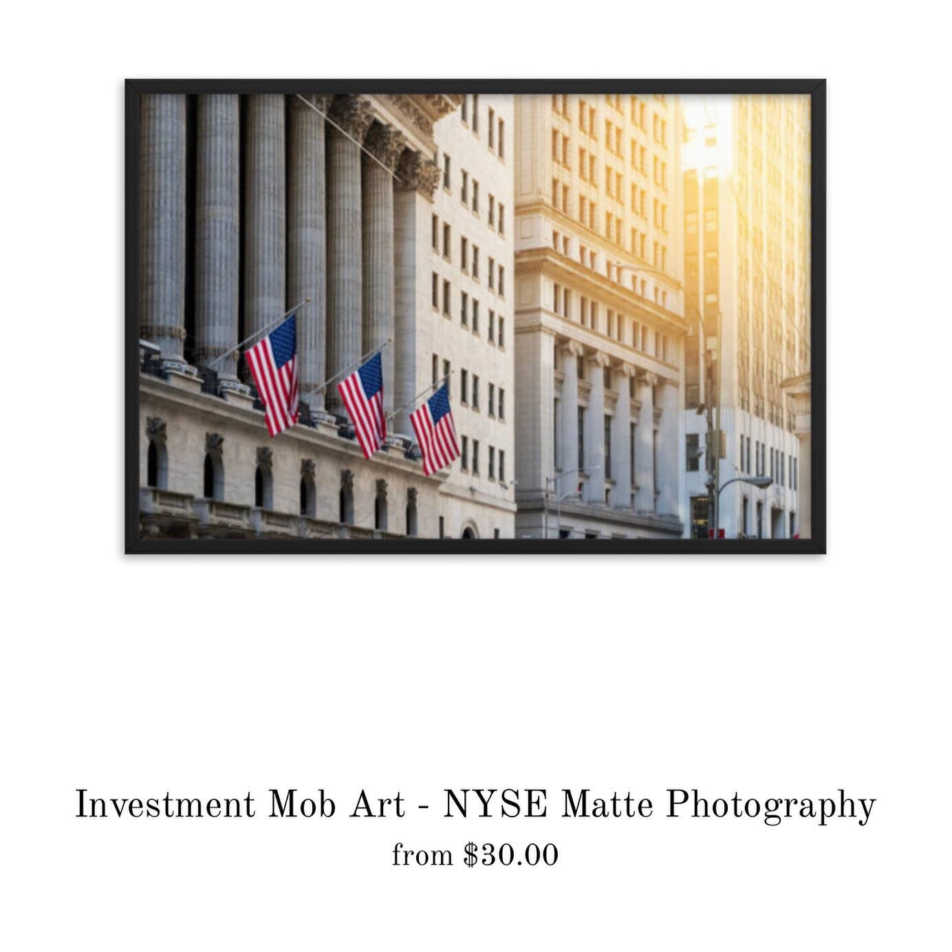 Add some Wall St. photography to your office that will surely give the environment that classy touch your looking for. Available exclusively at Investmentmob.com