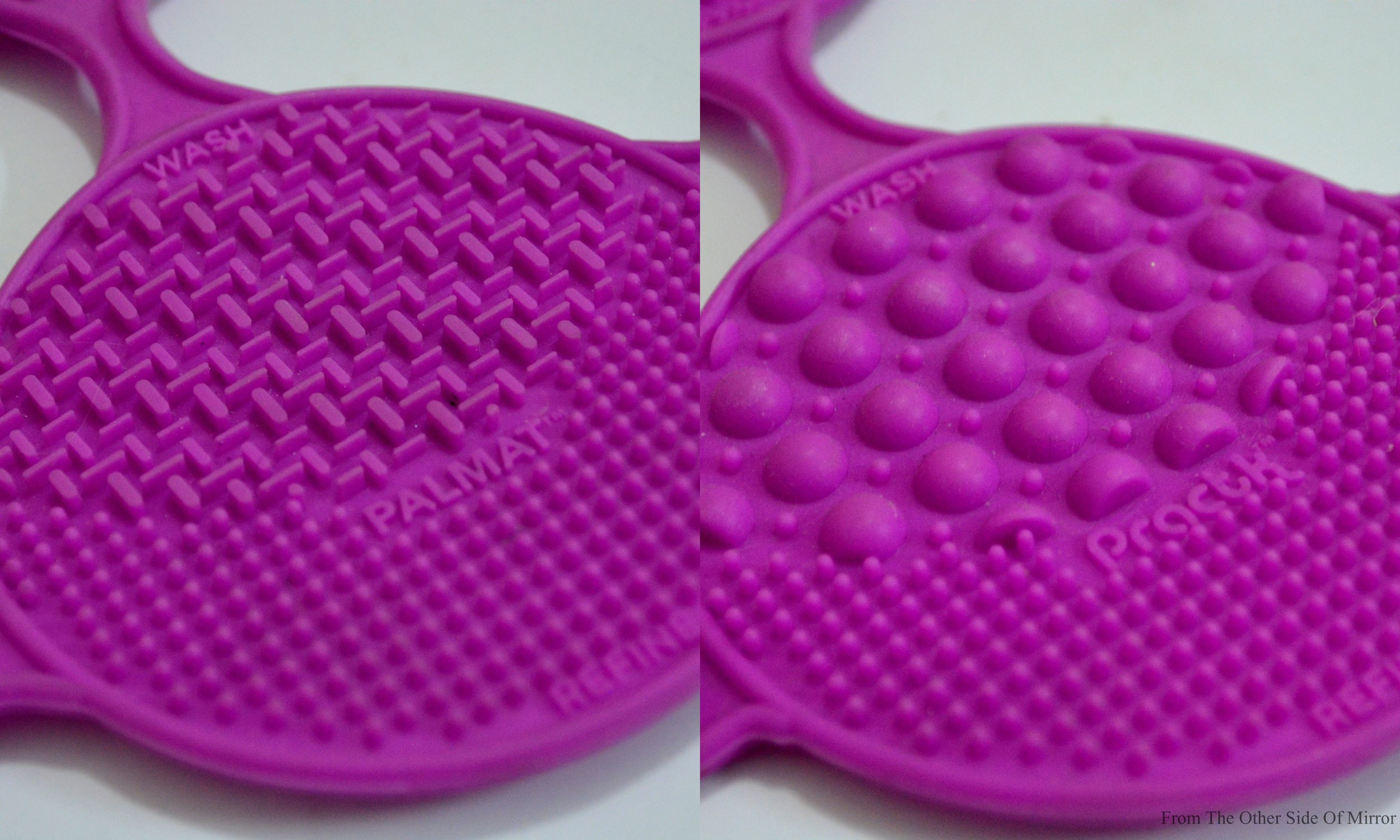 Left- Fine engraving for smaller brushes Right- Large engravings for Larger brushes 