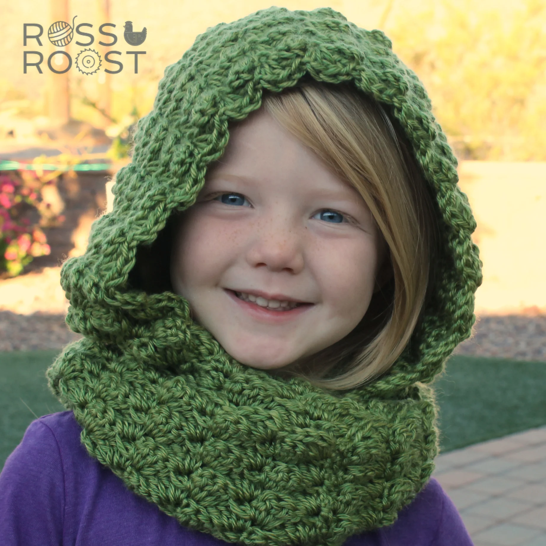 child's hooded scarf crochet pattern