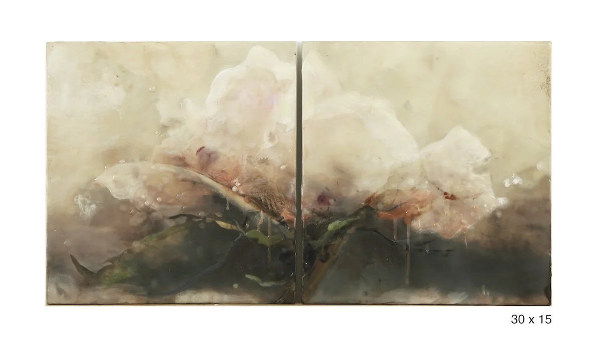 Floral Study, Pale, (Diptych)