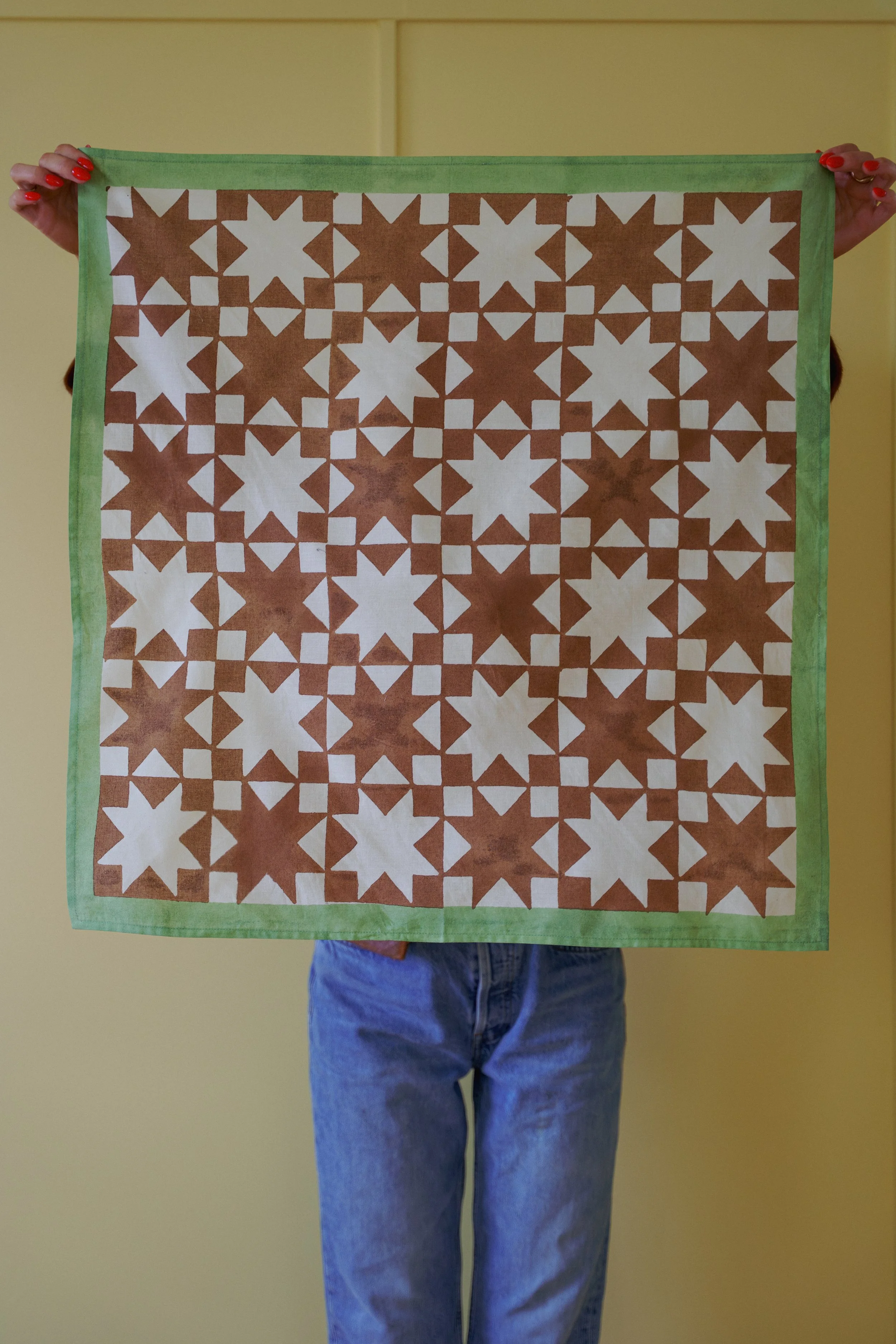 The Lone Star Bandana — Brown & Green - PREORDER