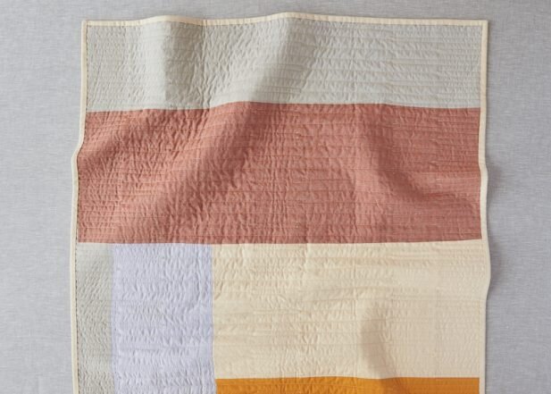 Modern Abstract Rows and Rows Quilt by Season Evans