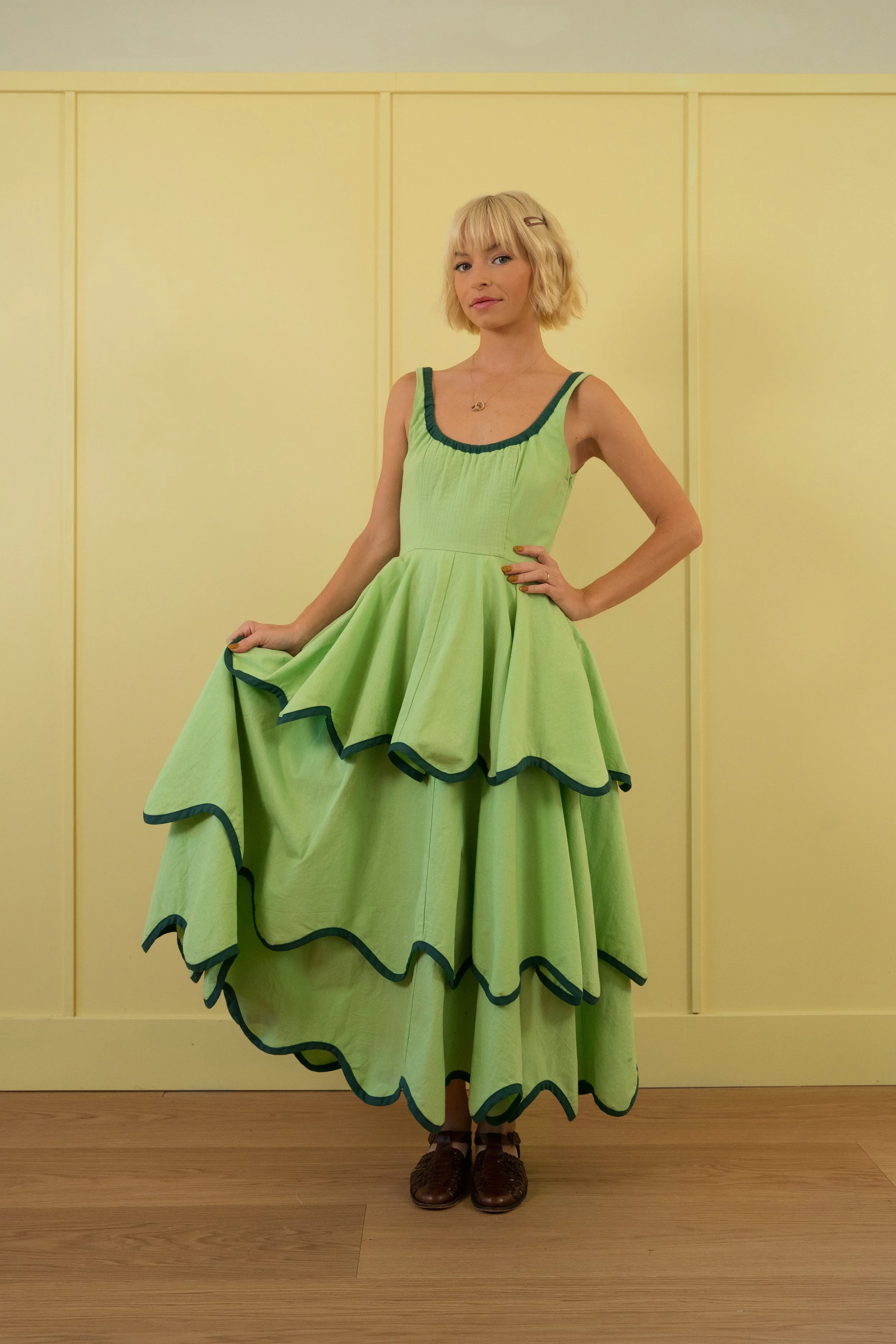 The Millie Dress in Matcha - BACKORDER