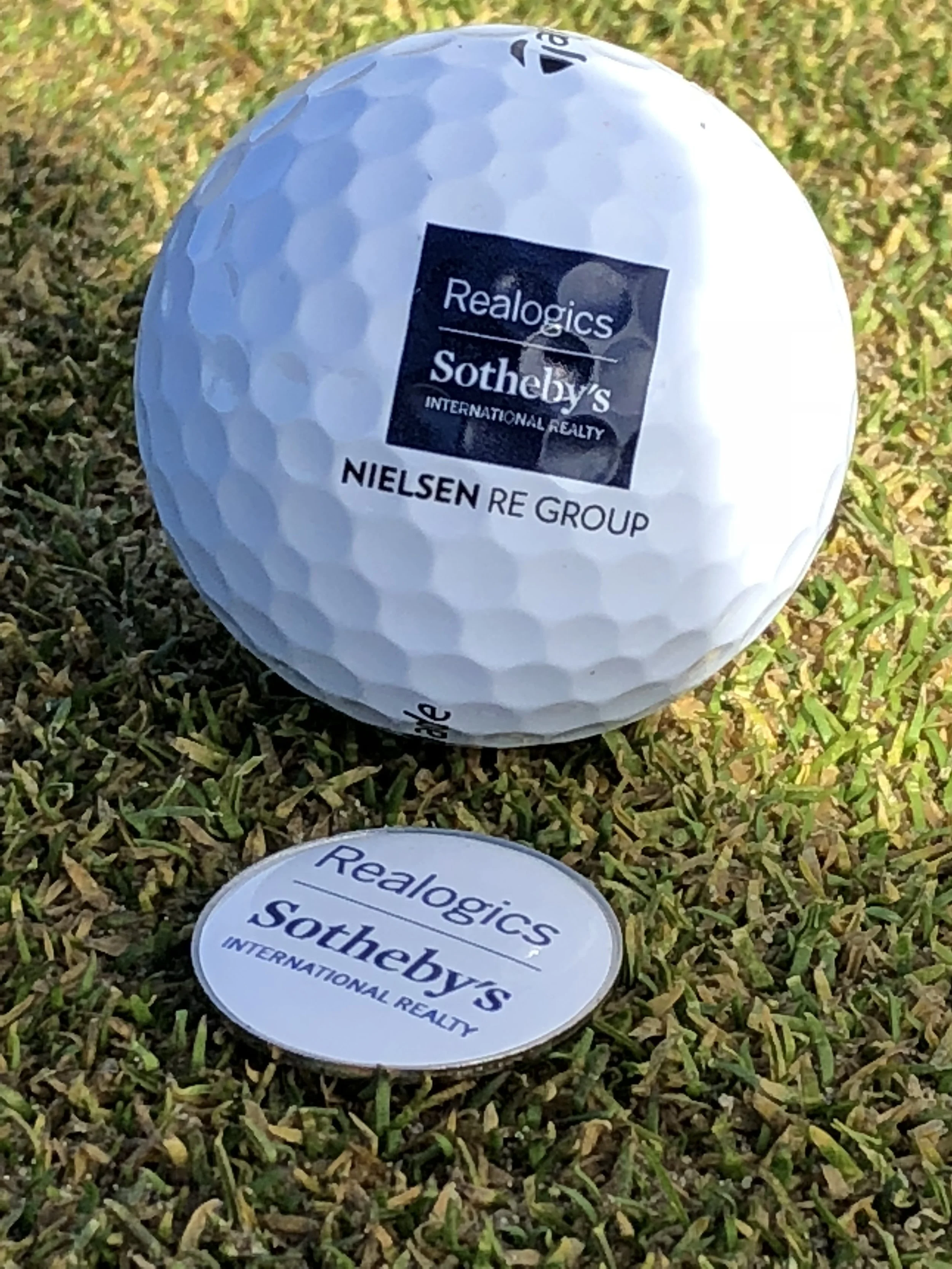 The group was thrilled to use custom golf balls and markers while playing.