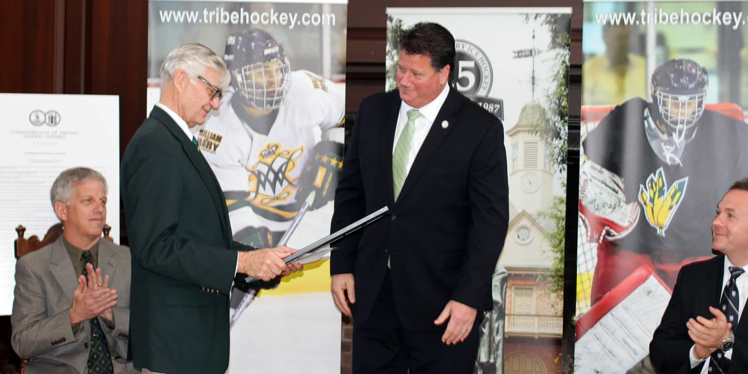 William and Mary's club hockey team celebrated it's 25th anniversary this past weekend in the Great Hall of the Wren Building.